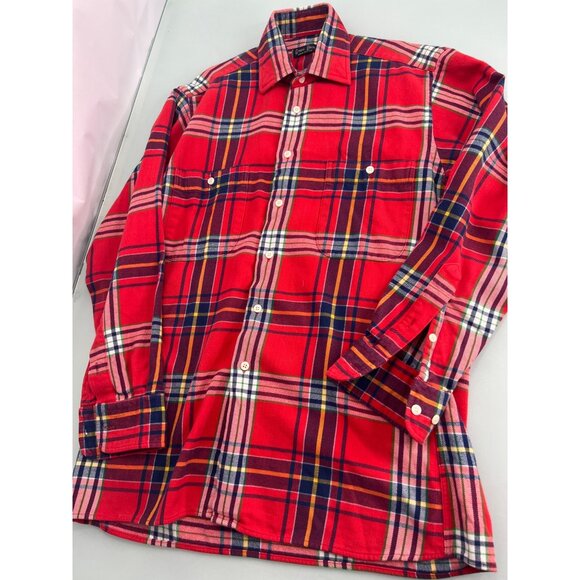 Gitman Bros Flannel Shirt Mens Small S Tartan Plaid Made In USA Button Up - Picture 1 of 8
